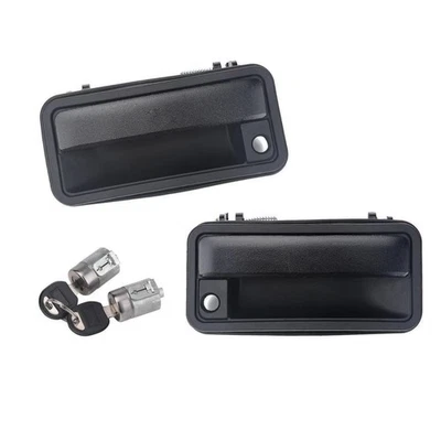 2x Front Door Handle w/ Lock Cylinder For Chevrolet K2500 K3500 1988-2000 - Image 1 of 4