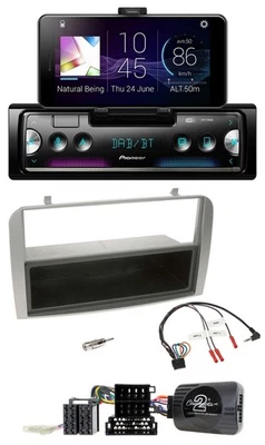 Pioneer USB Lenkrad Bluetooth DAB Autoradio für Alfa GT 147 07-10 silber Ablagef - Bild 1 von 4