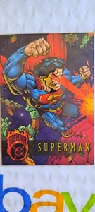 1996 Superman DC Firepower Outburst Premier Edition Embossed Promo Card  - Bild 1 von 6
