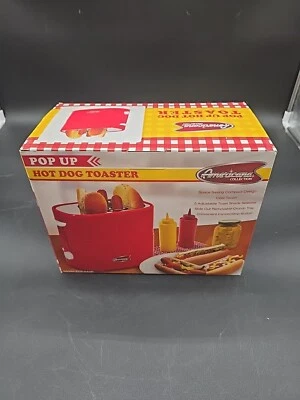 POP Up Hot Dog Toaster & Bun Warmer  Americana Chicago Style Collection Red NIB - Image 1 of 4