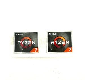2 x AMD RYZEN 7 Desktop / Laptop Sticker Label Logo 19mm x 16mm - Afbeelding 1 van 3