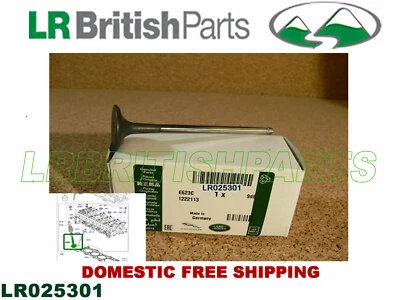 VÁLVULA DE ENTRADA ORIGINAL LAND ROVER LR025301 LR2 EVOQUE RANGE ROVER DISCOVERY SPORT Foto 1 de 3