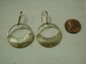 RLM Soho Robert Lee Morris round Crescent Moon earrings yellow - Picture 1 of 6