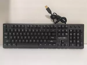 TECKNET WJR433 PROFESIONAL GAMING USB KEYBOARD GN-3264 - Picture 1 of 7
