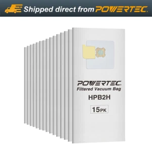 POWERTEC 75046-P5 5-Ply Filter Bags for AstroVac, Valet & VacuMaid HPB2HPK 15PK - Picture 1 of 7