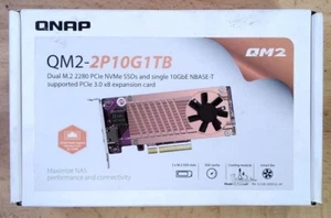 QNAP QM2-2P10G1TB 2 x PCIe Gen3 NVMe SSD & 1 x 10GbE (10G/5G/2.5G/1G/100M) Port - Photo 1/4