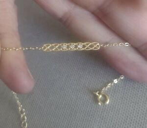 Dainty 14K Gold/925-SS & Tiny Diamond Bracelet