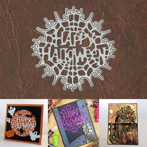 Happy Halloween Gothic Spiderweb Sentiment Cutting Die – Eek Spooky - Picture 1 of 3