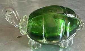 Grande Cristales de Murano in vetro di Murano verde tartaruga? - Foto 1 di 24