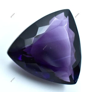 Impresionante piedra preciosa suelta amatista púrpura natural corte trillón 61,60 quilates CERTIFICADA - Imagen 1 de 12