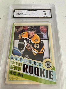 TOREY KRUG BOSTON BRUINS 2012 O-PEE-CHEE MARQUEE ROOKIE RC # 555 GRADED 9 L@@@K - Picture 1 of 2