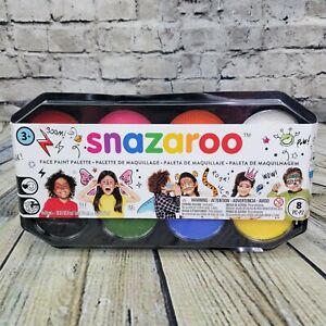 Snazaroo Face Paint Palette Kit Sensitive Skin Soap Water Perfect Fit 8 Colors
