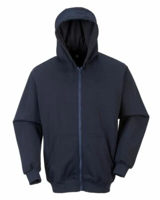 Portwest UFR81 Protective FR Zipper Safety Work Hooded Sweatshirt ARC 2 ASTM - Image 1 of 3