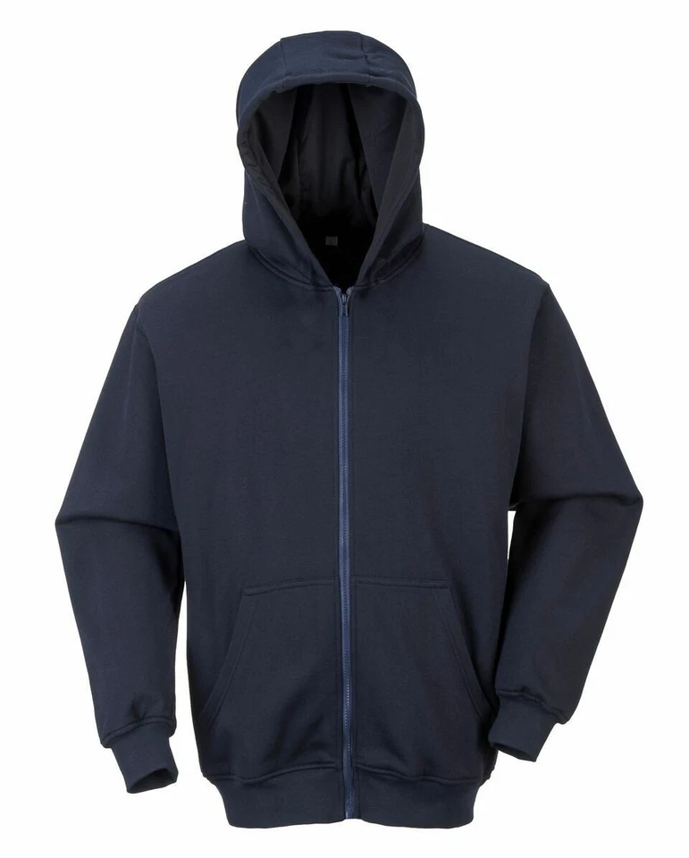 Portwest UFR81 Protective FR Zipper Safety Work Hooded Sweatshirt ARC 2 ASTM - Image 1 of 3
