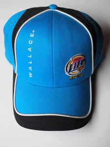 Rusty Wallace Hat Cap #2 NASCAR Penske Racing Miller Lite Blue Vintage Strapback - Picture 1 of 8
