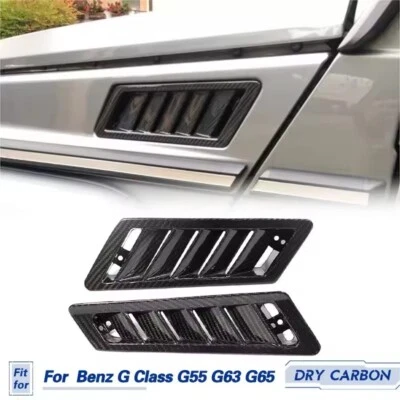 Black Carbon Fiber Side Air Vent Fender For Mercedes-Benz G Class AMG 2004-2018 - Image 1 of 4