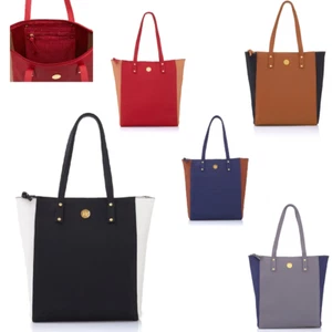 Bolso de Mano JOY Cuero Colorblock con Protección RFID - Imagen 1 de 11