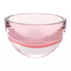 Elegante moderne europäische Penelope mundgeblasene rosa Himbeere Schüssel, 6x3,75 Zoll - Bild 1 von 1