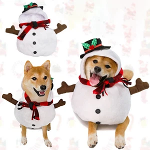 Disfraz de Navidad para cachorro perro precioso muñeco de nieve disfraces fiesta disfraces trajes de fantasía - Imagen 1 de 16