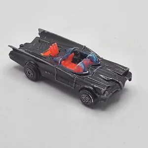 Vintage 1976 Diecast Batmobile Toy Car Corgi Juniors Batman DC Comics Black Red - Picture 1 of 12