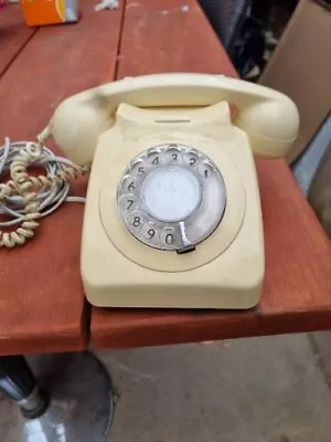 GPO 746F Rotary Dial Cream Telephone - Original Vintage Retro 70's • 31.88€