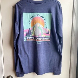 Jadelynn Brooke Long Sleeve T Shirt Womens Large Blue Escape the Ordinary Casual - Picture 1 of 13