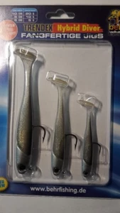 TRENDEX HYBRID DIVER 3er SET fangfertige Jigs mit Paddelshads Shads Raubfisch N1 - Bild 1 von 1