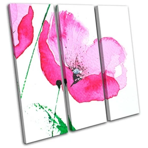 Painting Style Floral TREBLE TELA parete arte foto stampa - Foto 1 di 1