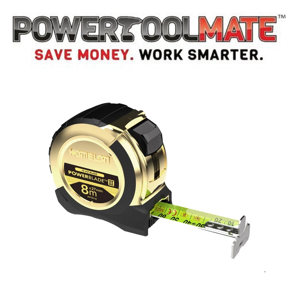 Komelon 8m/26ft Limited Edition Gold Powerblade II Tape Measure
