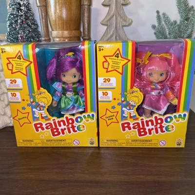 Модная кукла Rainbow Brite 5,5 дюйма Tickled Pink and Stormy с 4 сюрпризами - Изображение 1 из 4