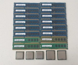 12X DDR3 4gb PC3L + 4X DDR3 2gb PC3 + Varies CPUS (Intel Xeon) LOT SELL. - Picture 1 of 5