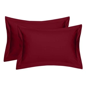Cotton Metrics Heavy Quality Standard Pillow Shams Set of 2 Burgundy 600TC 10... - Picture 1 of 6