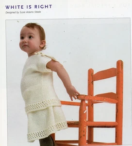 WHITE IS RIGHT KNITTING PATTERN - Picture 1 of 1