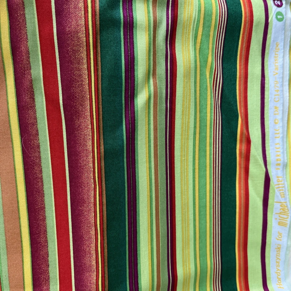 1 yard holiday stripes fabric  - Image 1 of 1