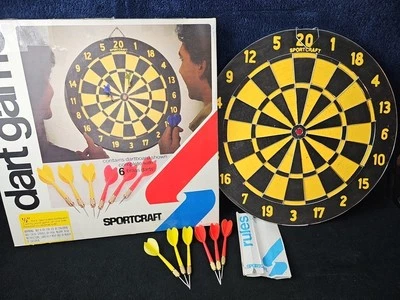 Tablero de dardos y reglas de latón de béisbol de doble cara Sportcraft DE COLECCIÓN  Foto 1 de 4