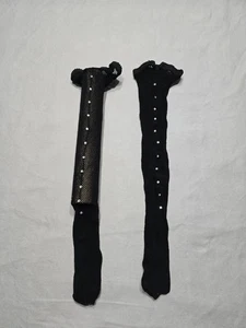 NWOT Women's Black with Rhinestones Garter Stockings One Size - Picture 1 of 2