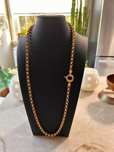 Vintage Joan Rivers goldfarbene dicke Statement-Halskette mit Kettengliedern ~ 30 Zoll: FABELHAFT! - Bild 1 von 8