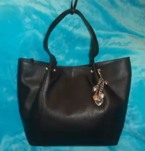 VINCE CAMUTO Black Pebble Leather Tote Schultertasche - LARGE W/ POUCH CASE - Bild 1 von 19