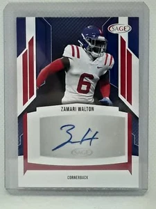 Zamari Walton 2024 SAGE HIT - Red AUTO #A-ZW - Ole Miss Rebels - Picture 1 of 2