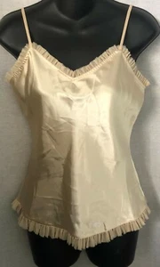 Susan Lucci Shiny Gold Camisole With Ribbon Detail - XS - Picture 1 of 6