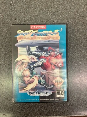 Street Fighter 2 Champion Edition (Sega Genesis, 1993) Cartridge + Box - Image 1 of 3