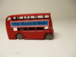 Moko Lesney Matchbox#5B LONDON DOUBLE DECKER BUS."BARON OF BEEF" RESTORED NM GPW - Picture 1 of 10