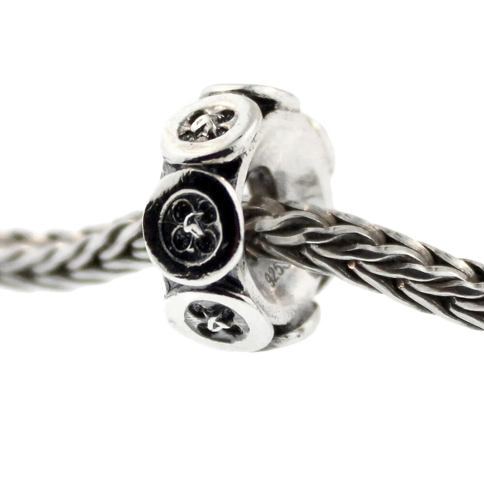Authentic Trollbeads 11441 Buttons Sterling Silver Bead