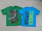 SET OF 2 BOYS SHIRTS, STAR WARS (8), UNDER ARMOUR (SMALL)