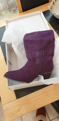 la redoute Purple suede Knee boots Size 41  (UK 7 ) - Image 1 of 4