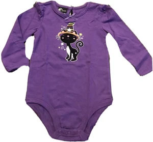 T-shirt maglietta gatto nero Halloween manica lunga bambina nuova 18 mesi - Foto 1 di 2