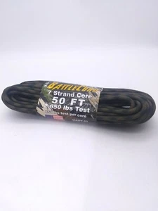Cable de paracaídas ARM BattleCord negro 50 pies de largo. Núcleo de 7 hebras. Prueba de 2,650 libras. - Imagen 1 de 5