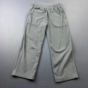 Hanna Andersson Fleece Pants Girls Size 7/8 120 Gray Elastic Waist Soft Warm - Picture 1 of 9