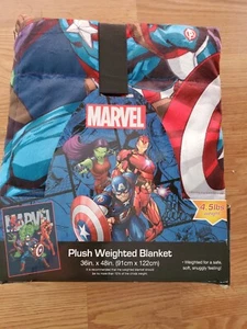 Nueva manta ponderada de felpa de Marvel Avengers 5 libras para niños 36""x48"" niños mayores de 6 años br3 - Imagen 1 de 9