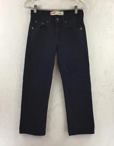 Levi's 550 Relaxed / Black Straight Stretch Denim Blue Jeans / Boy's Size 10 Reg - Picture 1 of 8